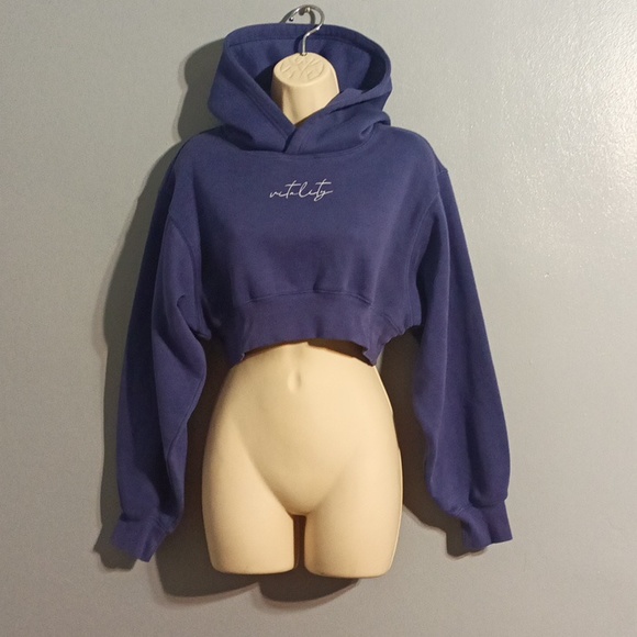 Balance vitality athletica hi front low back cropped purple hoodie - Picture 3 of 17